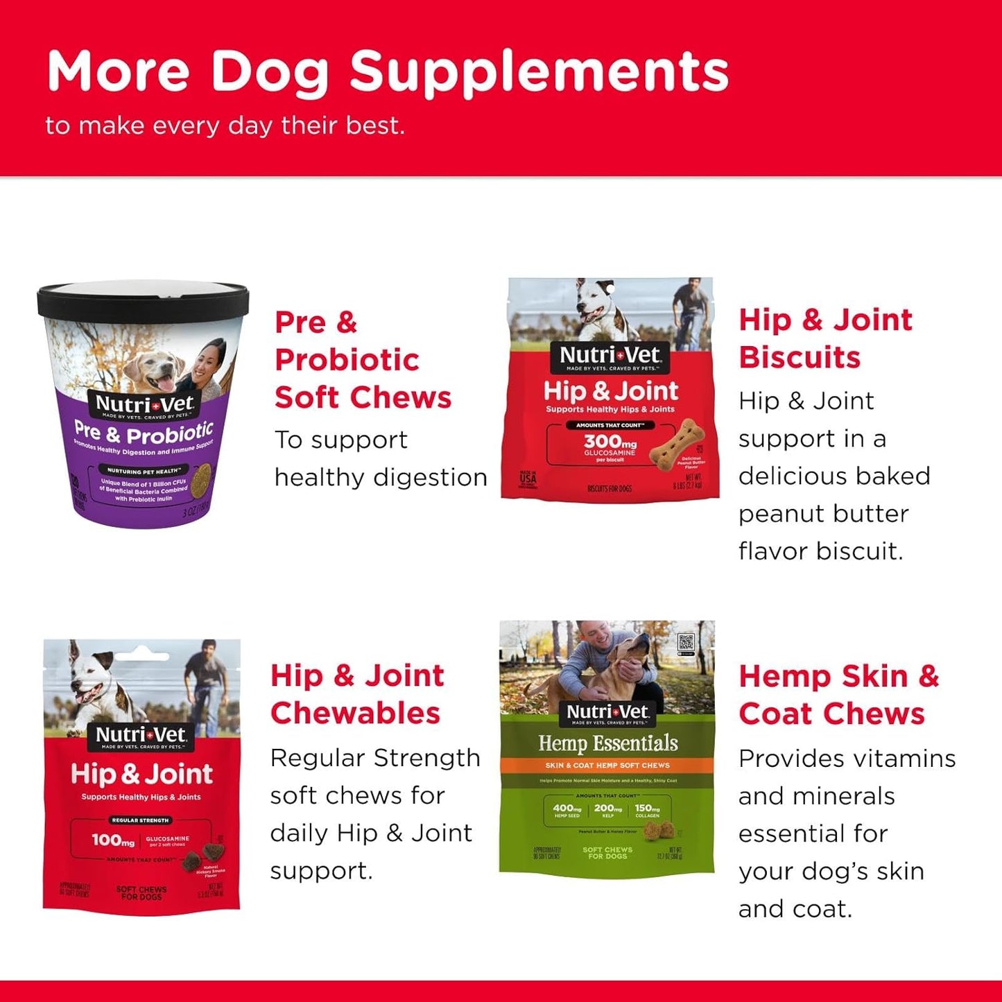 Advanced Strength Hip & Joint Chewable Dog Supplements (Packaging May Vary) 300 Count